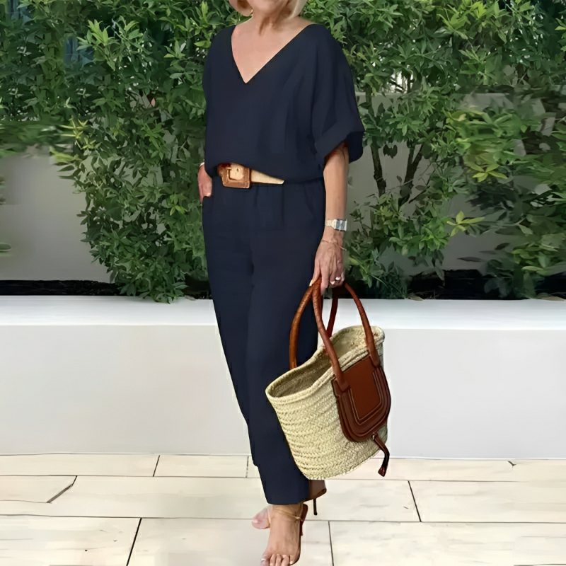 Conjunto Feminino Casual de Algodão e Linho Vicenza — Maralleve