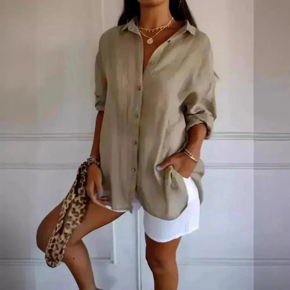 Kit 3 Camisas Ibiza em Linho de Algodão – Design Semi Plissado — Maralleve