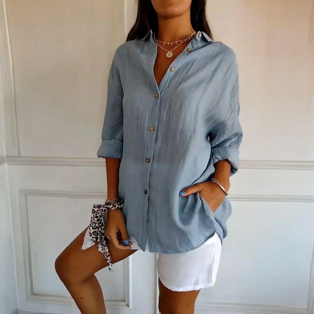 Kit 3 Camisas Ibiza em Linho de Algodão – Design Semi Plissado — Maralleve